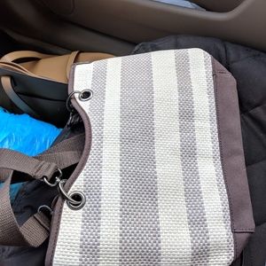 Thirty-One straw/canvas purse New